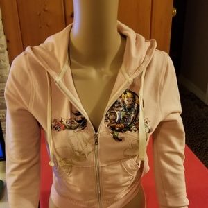 Express pink zip up hoodie s